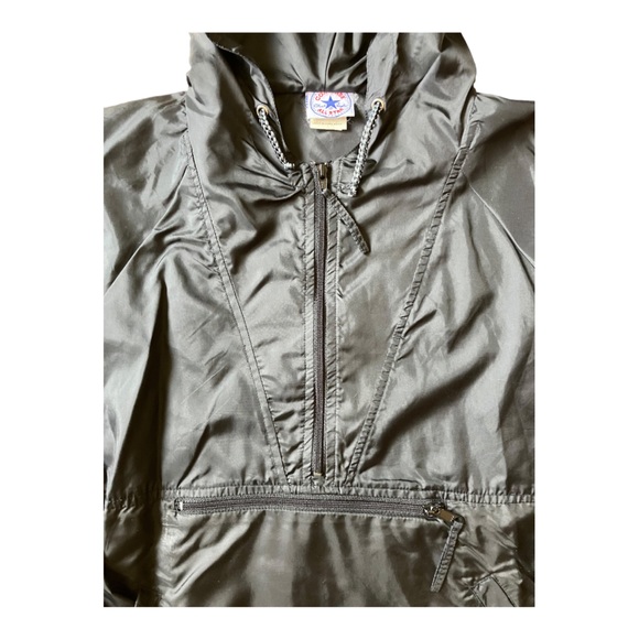 Converse Black Zip Up Windbreaker Men Size M - Picture 5 of 10